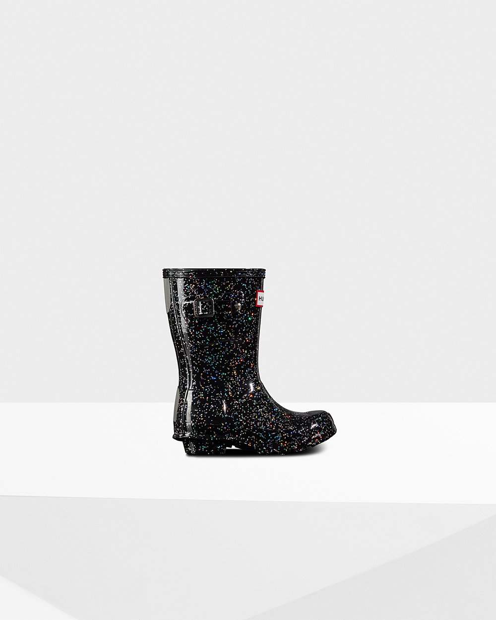 Galochas Hunter Criança Pretas - Original Little Giant Glitter - 65MEGHJXD